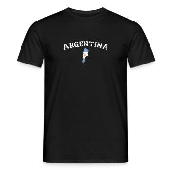 Argentina Vintage Map Argentina Flag - Men's T-Shirt - black - Front - AI Model Male 178 light (178cm)