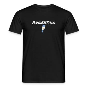 Argentina Vintage Map Argentina Flag - Men's T-Shirt - black - Front - AI Model Male 178 light (178cm)