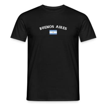 Buenos Aires Argentinien Argentinische Flagge - Männer T-Shirt - Schwarz - Vorne - AI Model Male 178 light (178cm)