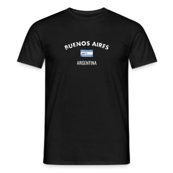 Buenos Aires Vintage Argentinien Flagge - Männer T-Shirt - Schwarz - Vorne - AI Model Male 178 light (178cm)