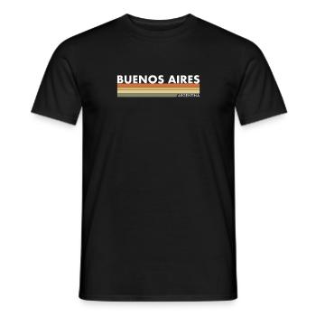 Buenos Aires Retro Argentinien Argentinische - Männer T-Shirt - Schwarz - Vorne - AI Model Male 178 light (178cm)