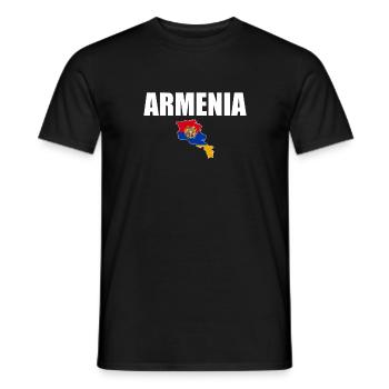 Carte de l’Arménie Arménie Drapeau arménien Arménien - T-shirt homme - noir - Devant - AI Model Male 178 light (178cm)