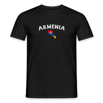 Carte de l’Arménie Arménie Drapeau arménien Arménien - T-shirt homme - noir - Devant - AI Model Male 178 light (178cm)