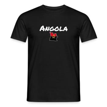 Carte de l’Angola Drapeau de l’Angola - T-shirt homme - noir - Devant - AI Model Male 178 light (178cm)