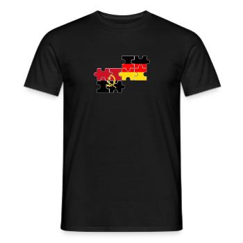Angola Allemagne Drapeau Allemands Angolais - T-shirt homme - noir - Devant - AI Model Male 178 light (178cm)