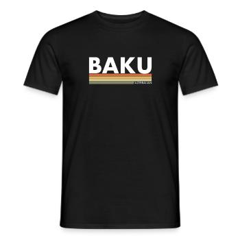Bakou Azerbaïdjan Aserbaidschan - T-shirt homme - noir - Devant - AI Model Male 178 light (178cm)