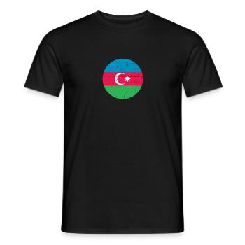 Aserbaidschan Vintage Aserbaidschanische Flagge - Männer T-Shirt - Schwarz - Vorne - AI Model Male 178 light (178cm)
