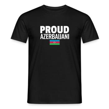 Fier drapeau azerbaïdjanais de l’Azerbaïdjan - T-shirt homme - noir - Devant - AI Model Male 178 light (178cm)