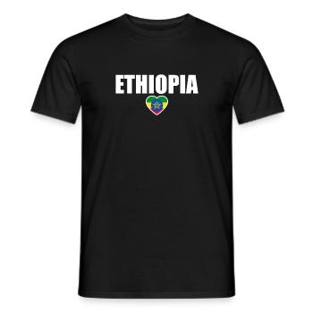 Ethiopia Ethiopia Ethiopian Flag Ethiopian - Men's T-Shirt - black - Front - AI Model Male 178 light (178cm)