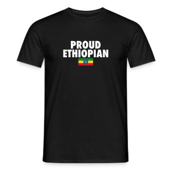 Proud Ethiopian Flag - Men's T-Shirt - black - Front - AI Model Male 178 light (178cm)