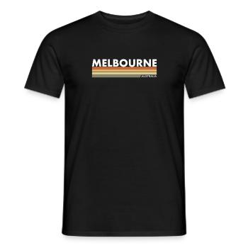Melbourne Australie Rétro Australie Australienne - T-shirt homme - noir - Devant - AI Model Male 178 light (178cm)
