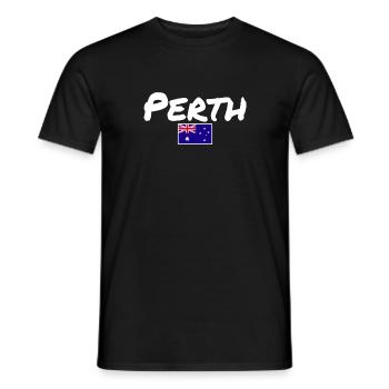 Perth Australia Australia Australian Flag - Men's T-Shirt - black - Front - AI Model Male 178 light (178cm)