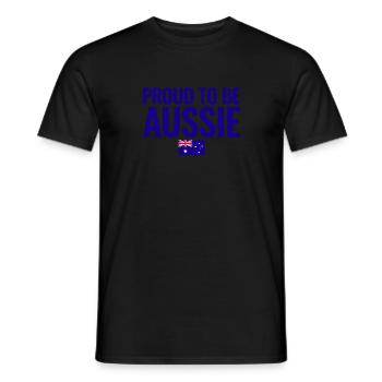 Fier d’être australien Australie Drapeau australien - T-shirt homme - noir - Devant - AI Model Male 178 light (178cm)