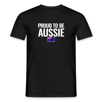 Fier d’être australien Australie Drapeau australien - T-shirt homme - noir - Devant - AI Model Male 178 light (178cm)