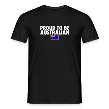 Proud To Be Australian Australia Flag - Men's T-Shirt - black - Front - AI Model Male 178 light (178cm)