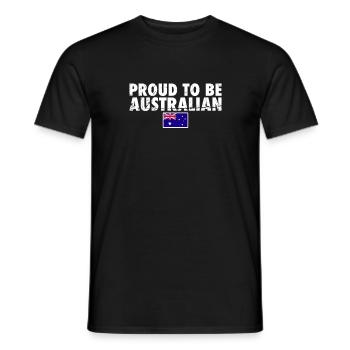 Proud To Be Australian Vintage Australisch Flagge - Männer T-Shirt - Schwarz - Vorne - AI Model Male 178 light (178cm)