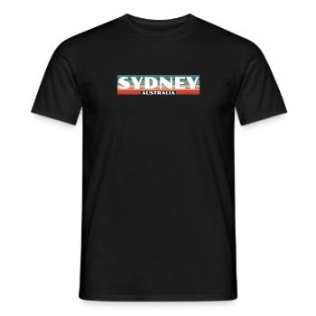 Sydney, Australia, Retro, Australia, Australian - Men's T-Shirt - black - Front - AI Model Male 178 light (178cm)