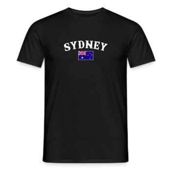 Sydney Australia Australien Australische Flagge - Männer T-Shirt - Schwarz - Vorne - AI Model Male 178 light (178cm)