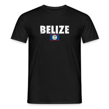 Belize Vintage Belizische Flagge Belizer - Männer T-Shirt - Schwarz - Vorne - AI Model Male 178 light (178cm)