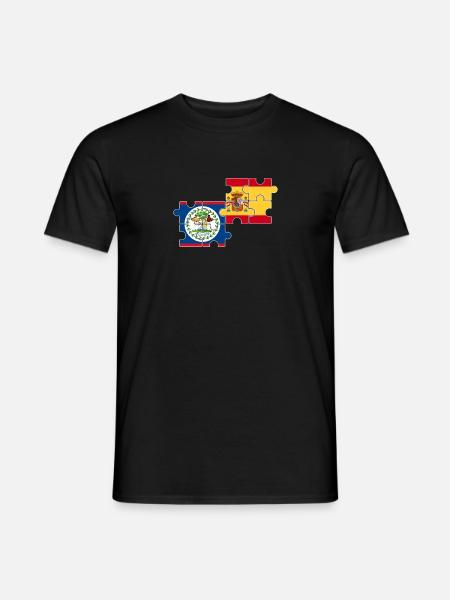 Belize Spain Flag Belizer - Men's T-Shirt - black
