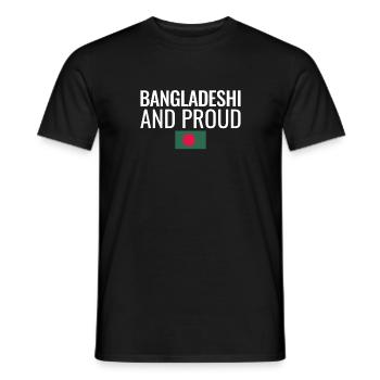 Bangladeshi And Proud Bangladesh Flag - Men's T-Shirt - black - Front - AI Model Male 178 light (178cm)