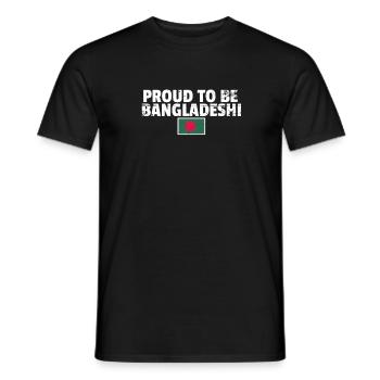 Fier d’être bangladais Vintage Bangladeshi Drapeau - T-shirt homme - noir - Devant - AI Model Male 178 light (178cm)