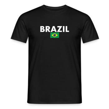Brésil Brésil Drapeau brésilien - T-shirt homme - noir - Devant - AI Model Male 178 light (178cm)