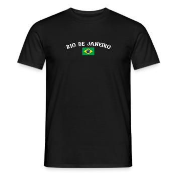 Rio de Janeiro Brazil Brazil Flag - Men's T-Shirt - black - Front - AI Model Male 178 light (178cm)