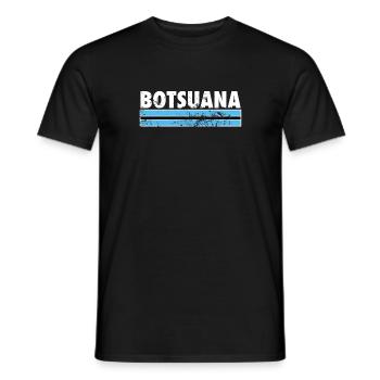 Botswana Vintage Botswana Botswana Flag - Men's T-Shirt - black - Front - AI Model Male 178 light (178cm)