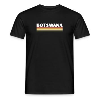 Botswana Botsuana Botsuanische Retro Botsuaner - Männer T-Shirt - Schwarz - Vorne - AI Model Male 178 light (178cm)