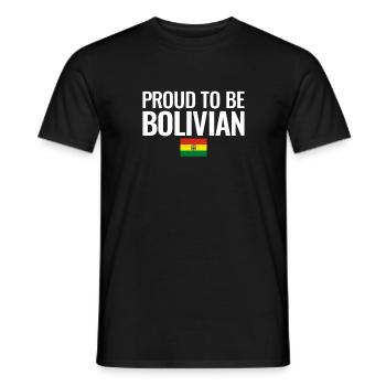 Fier d’être bolivien Bolivie Drapeau bolivien - T-shirt homme - noir - Devant - AI Model Male 178 light (178cm)
