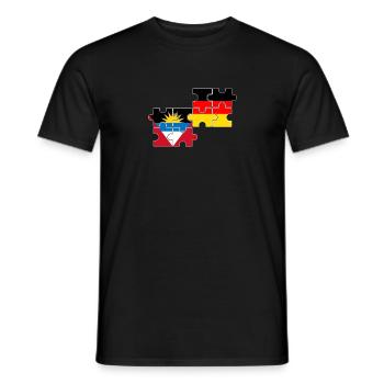Antigua-et-Barbuda Allemagne Drapeau Antigua - T-shirt homme - noir - Devant - AI Model Male 178 light (178cm)