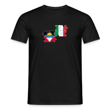 Antigua-et-Barbuda Italie Drapeau Antigua - T-shirt homme - noir - Devant - AI Model Male 178 light (178cm)