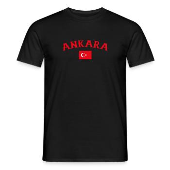 Ankara Turquie Turquie Drapeau turc - T-shirt homme - noir - Devant - AI Model Male 178 light (178cm)
