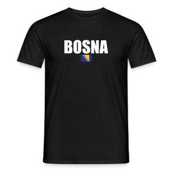 Bosna Bosnia Bosnian Flag Bosnians - Men's T-Shirt - black - Front - AI Model Male 178 light (178cm)
