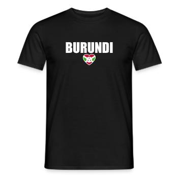 Burundi Burundische Flagge Burundier - Männer T-Shirt - Schwarz - Vorne - AI Model Male 178 light (178cm)