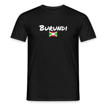 Burundi Burundische Flagge Burundier - Männer T-Shirt - Schwarz - Vorne - AI Model Male 178 light (178cm)