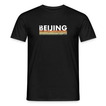 Beijing China Vintage Chinesische Chinese - Männer T-Shirt - Schwarz - Vorne - AI Model Male 178 light (178cm)