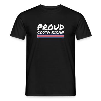 Proud Costa Rican Costa Rican Flag - Men's T-Shirt - black - Front - AI Model Male 178 light (178cm)
