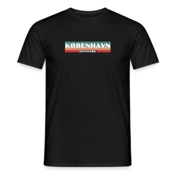København Denmark Denmark Danish Danish - Men's T-Shirt - black - Front - AI Model Male 178 light (178cm)