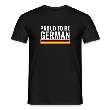 Proud To be German Germany German Flag - Men's T-Shirt - black - Front - AI Model Male 178 light (178cm)