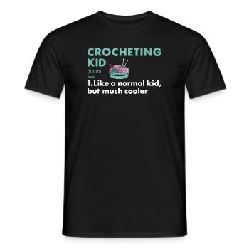 Crocheter Kid Definition Crocheting - Men's T-Shirt - black - Front - AI Model Male 178 light (178cm)