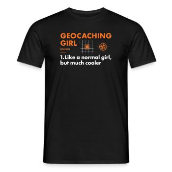 Geocacher Girl Definition Geocaching - Männer T-Shirt - Schwarz - Vorne - AI Model Male 178 light (178cm)