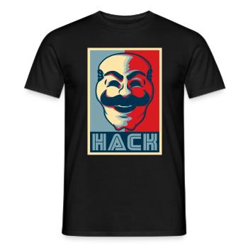 HACK - T-shirt homme - noir - Devant - AI Model Male 178 light (178cm)