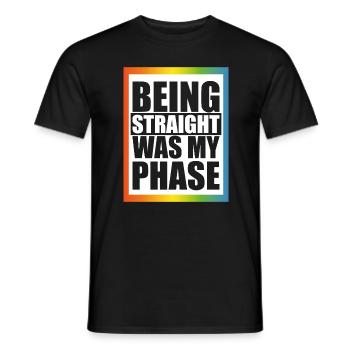 Hétéro était ma phase - T-shirt homme - noir - Devant - AI Model Male 178 light (178cm)