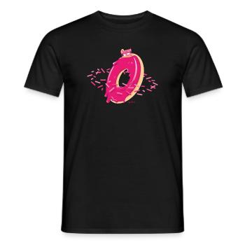 Planet Donut - Männer T-Shirt - Schwarz - Vorne - AI Model Male 178 light (178cm)