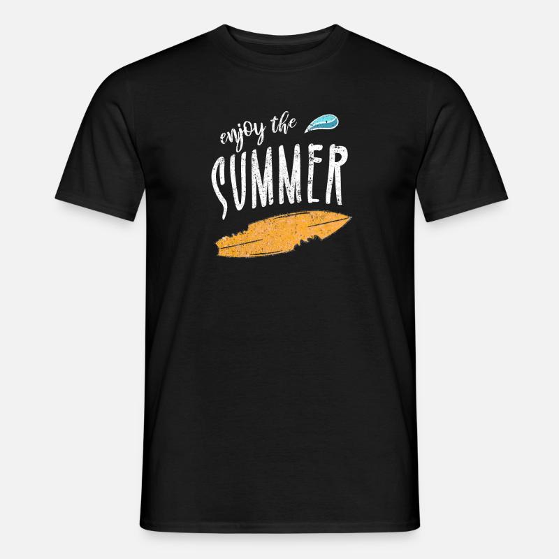 Enjoy Summer - Sommer Surf - Männer T-Shirt - Schwarz
