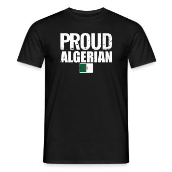 Proud Algerian Algerische Flagge Algerier - Männer T-Shirt - Schwarz - Vorne - AI Model Male 178 light (178cm)
