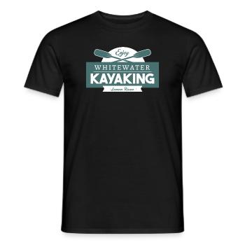 Enjoy Whitewater Kayaking - Men's T-Shirt - black - Front - AI Model Male 178 light (178cm)