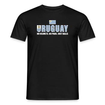 No Helmets No Pads Just Balls Uruguay Rugby - Männer T-Shirt - Schwarz - Vorne - AI Model Male 178 light (178cm)